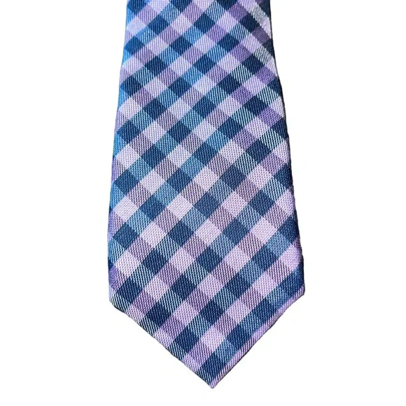 VanHeusen Purple Plaid Flex Collar - Picture 3 of 7
